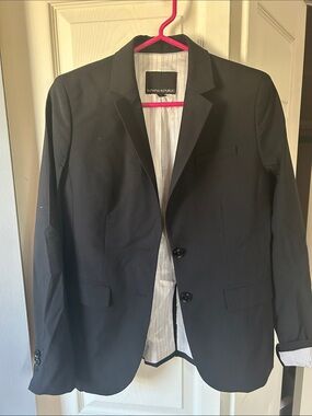 Banana Republic Black Women's Two-Button Tailored Blazer